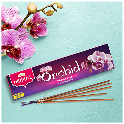 Shubhkart Nirmal Orchid Charcoal Free Premium Agarbatti, 100 g (Free Gift Inside)