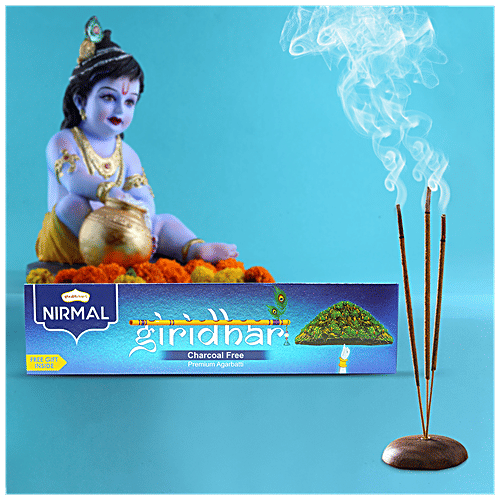 Shubhkart Nirmal Giridhar Charcoal Free Premium Agarbatti, 100 g (Free Gift Inside)