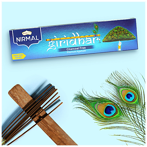Shubhkart Nirmal Giridhar Charcoal Free Premium Agarbatti, 100 g (Free Gift Inside)