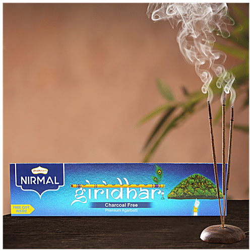 Shubhkart Nirmal Giridhar Charcoal Free Premium Agarbatti, 100 g (Free Gift Inside)
