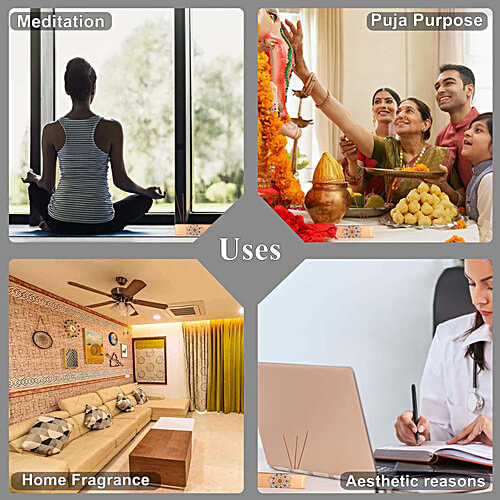 Shubhkart Nirmal - Kasturi Agarbatti Sticks, 23 cm Long, 150 g Zipper Pouch