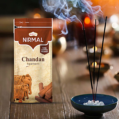 Shubhkart Nirmal Chandan Agarbatti Sticks - 23 cm Long, 150 g Zipper Pouch