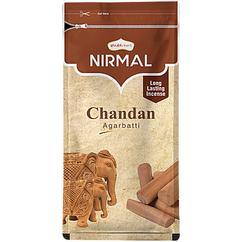 Shubhkart Nirmal Chandan Agarbatti Sticks - 23 cm Long, 150 g Zipper Pouch