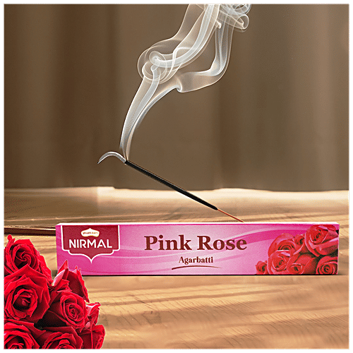 Shubhkart Nirmal Pink Rose Agarbatti Sticks, 100 g Box