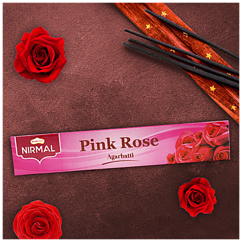 Shubhkart Nirmal Pink Rose Agarbatti Sticks, 100 g Box