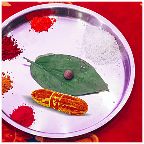 Shubhkart Moli Roll/Milan - Red & Yellow, 1 pc