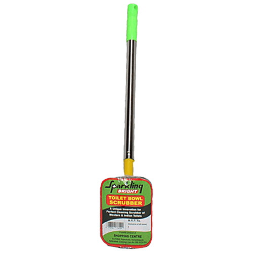 Sparklingbright Toilet Bowl Scrubber - Compact, For Western/Indian Toilets, 1 pc  