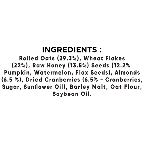 True Elements Ready To Eat Breakfast - Baked Granola Honey Crunch, Healthy & Fibre Rich, 140 g  