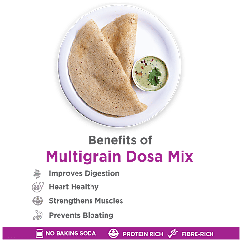 True Elements Ready To Cook Breakfast - Multigrain Dosa Mix, 250 g  