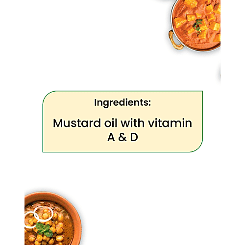 Maanik Gold Gold Yellow Mustard Oil, 1 L Bottle 