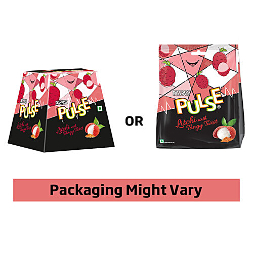 Pulse Litchi Candy - With Tangy Twist, Hard-Boiled, 190 g Mono Carton 