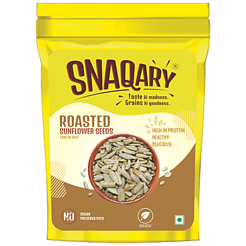 Buy Snaqary Roasted Sunflower Seeds High In Protein, Healthy Snack Online at Best Price of Rs