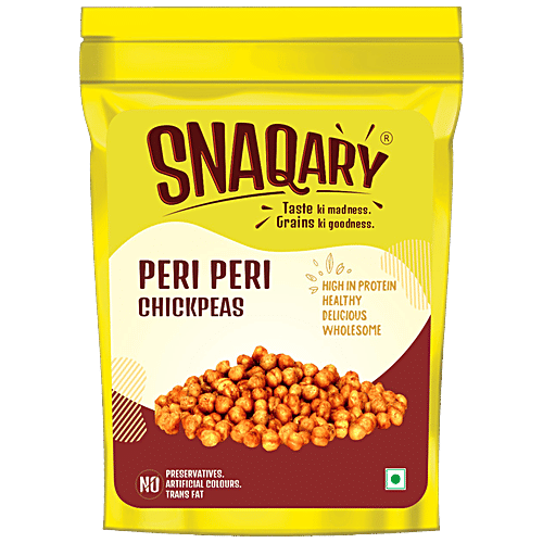 Snaqary Peri Peri Chickpeas - High In Protein, Healthy, Delicious, Wholesome, 140 g Standy Pouch
