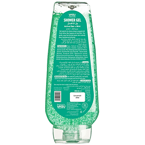 Buy Vasu Naturals 3 In 1 Shower Gel Active Deo & Mint, No Harsh