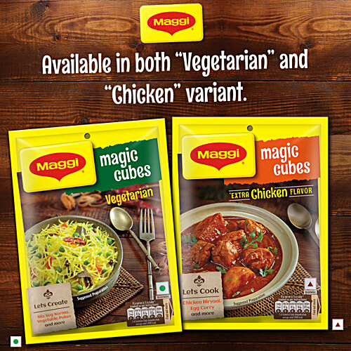 Maggi Magic Cubes - Vegetarian, 240 g (60 x 4 g) Masala For Rice Dishes, Vegetables, Soups & Curries