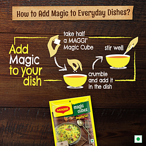 Maggi Magic Cubes - Vegetarian, 240 g (60 x 4 g) Masala For Rice Dishes, Vegetables, Soups & Curries