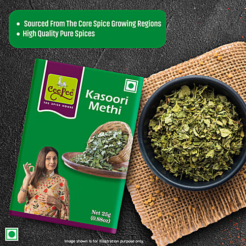 Cee Pee Kasoori Methi/Fenugreek - Taste Enhancer, Rich In Health Benefits, 25 g  