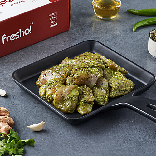 fresho! Lush Hariyali Chicken Tikka, Marinated, 450 g (20-25 pcs)