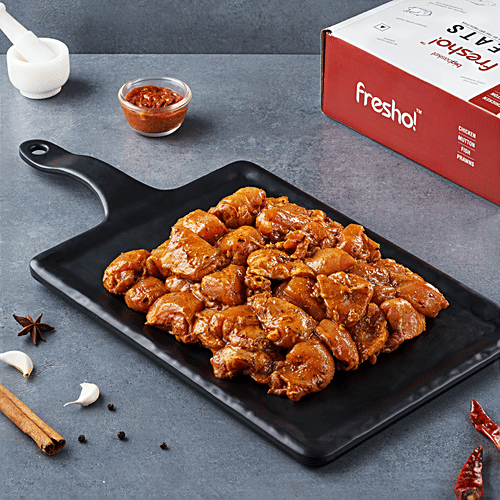 fresho! Amritsari Achari Chicken Tikka - Fresh & Juicy, Marinated, Ready To Cook, 900 g (40-48 pcs 15-20 g each) 