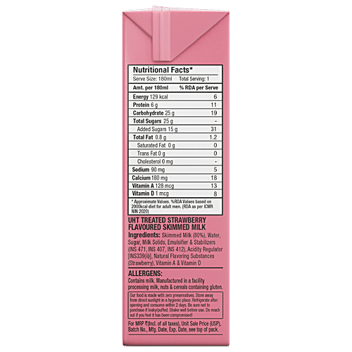 Epigamia  Strawberry Milkshake, 180 ml  