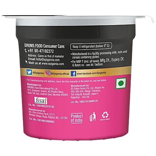 Epigamia  Greek Yogurt - High Protein, Rose & Lychee, 90 g  