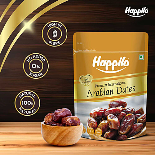 Happilo Premium International Arabian Dates - Value Pack, 500 g