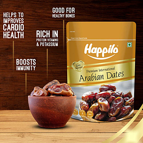 Happilo Premium International Arabian Dates - Value Pack, 500 g