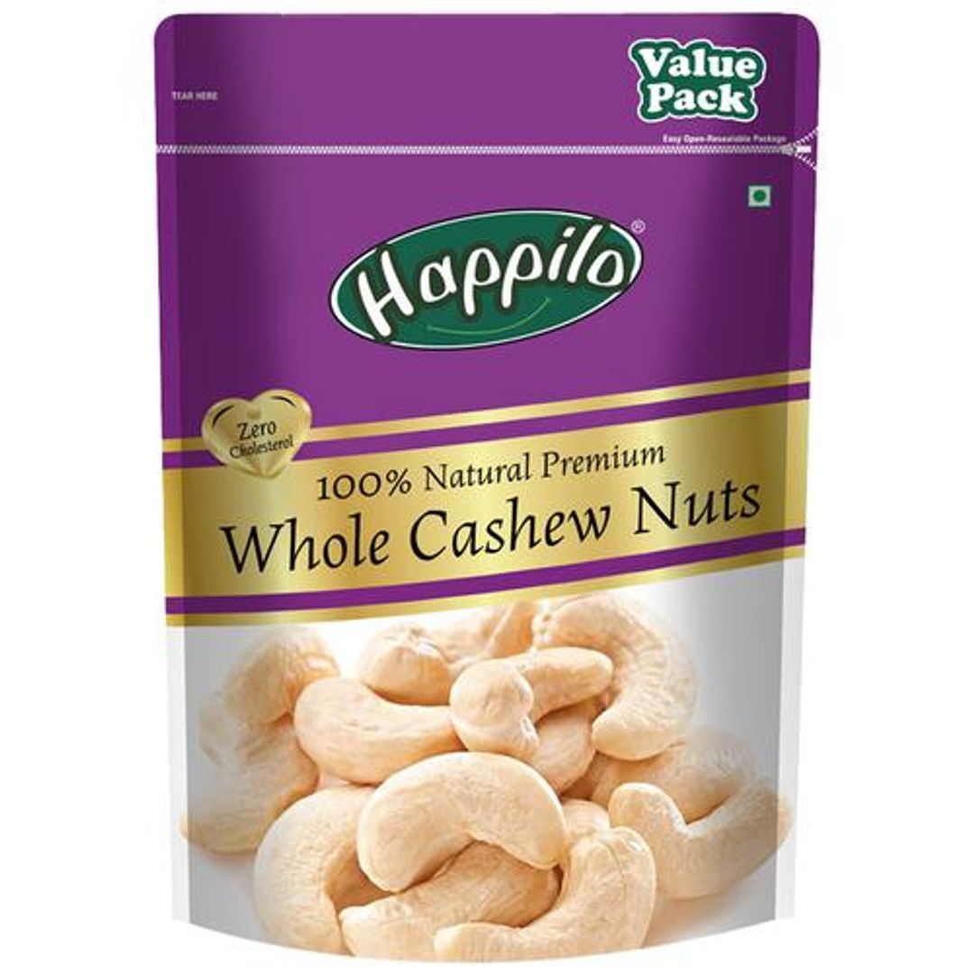 Happilo 100% Natural Premium Whole Cashews - Value Pack, 1 kg 