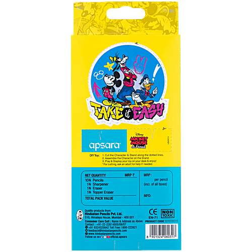Apsara Disney Mickey Mouse & Friends Pencils, 1 pc  Beloved Mickey Mouse
 Elevate Learning