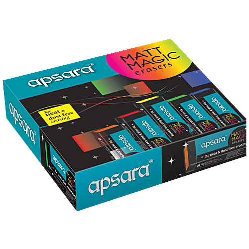 Buy Apsara Matt Magic Erasers Non Toxic, Easy Grip, Soft Online at Best Price of Rs 60 bigbasket