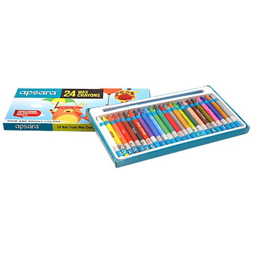 Buy Apsara Wax Crayons Easy To Use, NonToxic, SmudgeFree Online at