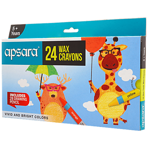 Buy Apsara Wax Crayons Easy To Use, NonToxic, SmudgeFree Online at