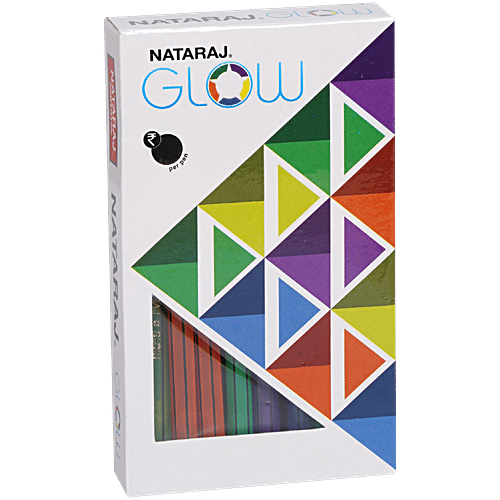 Nataraj 621 Glow Ball Pens - Blue Ink, 20 pcs  Comfortable Grip, Non-fading Ink, Smooth Writing, Quick-drying