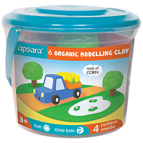 Apsara Organic Modelling Clay- Made Up Of Corn, Safe For Children, 6 pcs  