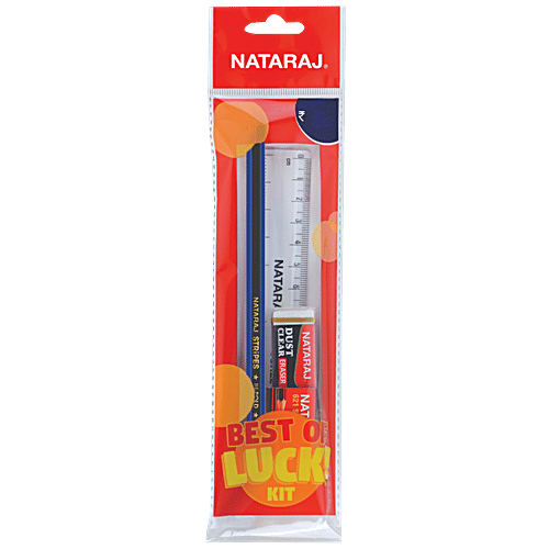 Buy Nataraj Best Of Luck Stationery Kit Easy To Use, NonToxic Online