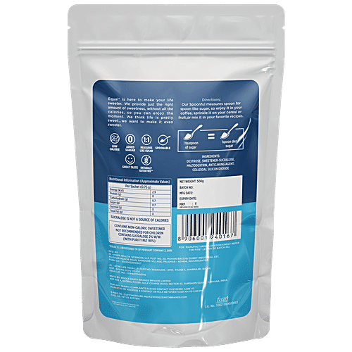 Equal Cook & Bake Diet Sugar For Your Everyday Cooking - Zero Calories From Sucralose, Diabetic Friendly, 500 g  