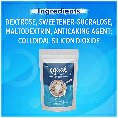 Equal Cook & Bake Diet Sugar For Your Everyday Cooking - Zero Calories From Sucralose, Diabetic Friendly, 500 g  