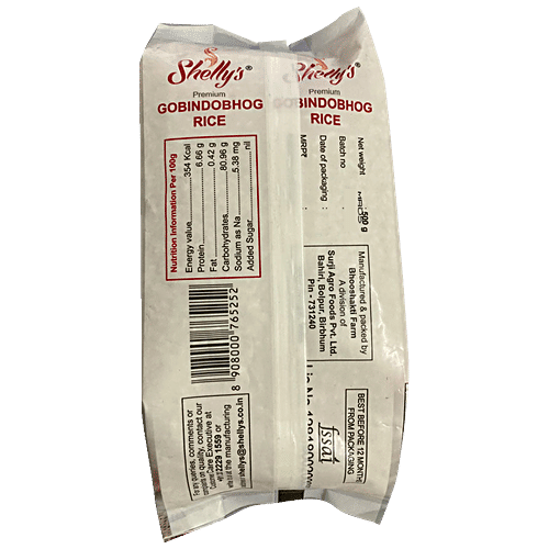 Shellys Premium Gobindobhog Rice - Premium, Raw, 1 kg Pouch