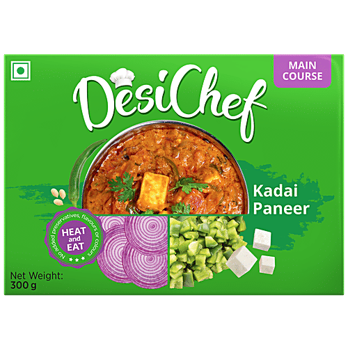 DesiChef Kadai Paneer - Ready To Eat, No Added Preservatives, Colour, 300 g
