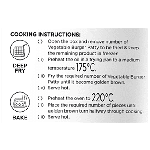 DesiChef Vegetable Burger Patty - Ready To Eat, No Added Preservatives, Colour, 20 pcs  