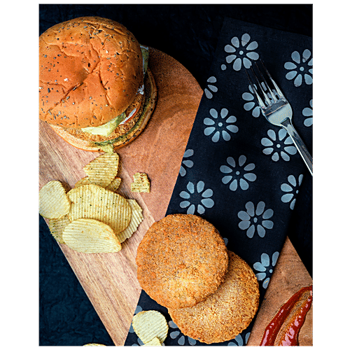 DesiChef Vegetable Burger Patty - Ready To Eat, No Added Preservatives, Colour, 20 pcs  