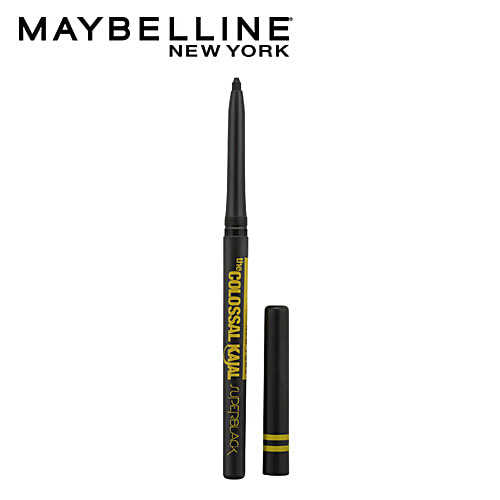 Maybelline New York The Colossal Kajal - Super Black, Waterproof & Long Lasting, 0.35 g (Pack of 2) 