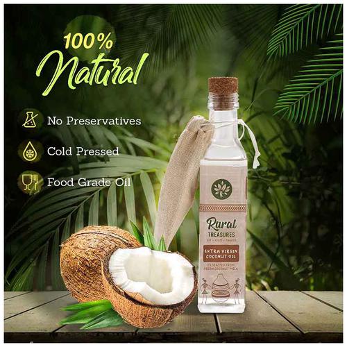 Rural Treasures Virgin Coconut Oil - Cold Pressed, Rich in Vital Nutrients, 500 ml  