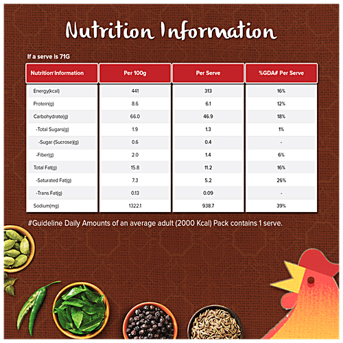 Maggi 2-Minute Instant Noodle - Spicy, Yummy, Special Chicken 65 Masala, 71 g  