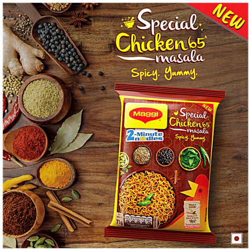 Maggi 2-Minute Instant Noodle - Spicy, Yummy, Special Chicken 65 Masala, 71 g  