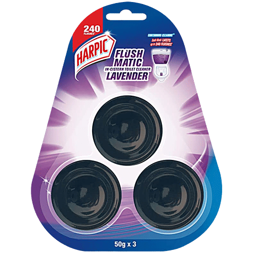 Harpic Flushmatic In-Cistern Toilet Cleaner Block - Lavender, 150 g
