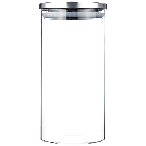 Sanjeev Kapoor Classic Borosilicate Glass Container - Round, High Quality, Durable, Dishwasher Safe, 1.35 L  