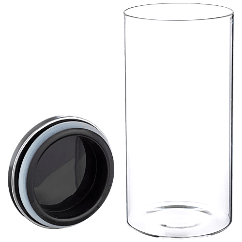 Sanjeev Kapoor Classic Borosilicate Glass Container - Round, High Quality, Durable, Dishwasher Safe, 1.35 L  