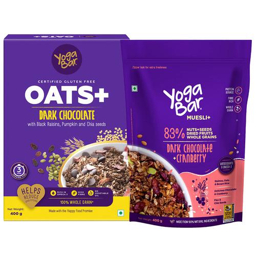 Buy Yogabar Oats & Muesli - 100% Whole Grain, Rich In Omega 3, Dark ...