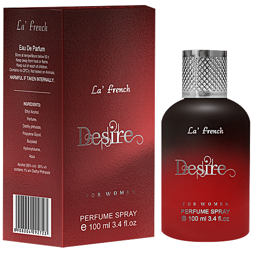 La' French Desire Perfume Spray Eau De Parfum - Long Lasting Fragrance, For Women, 100 ml